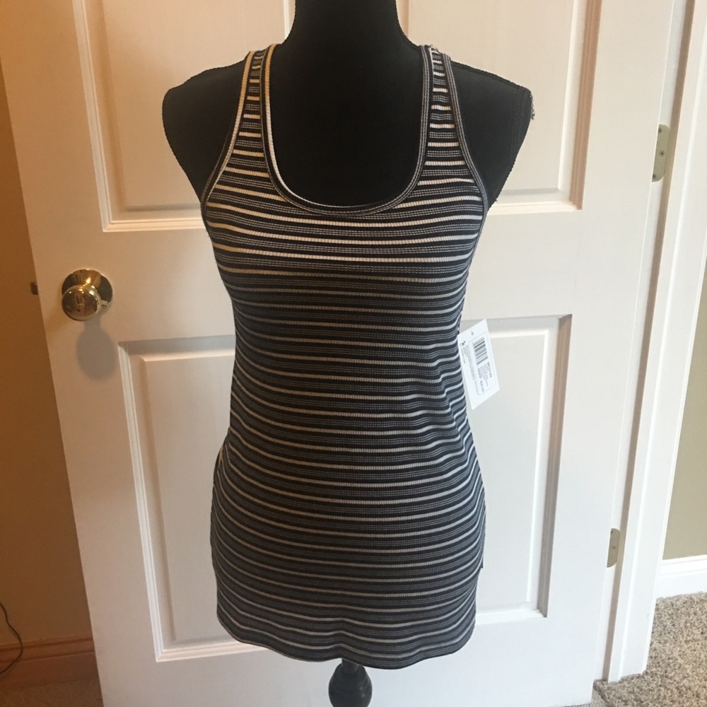 NWT Women’s Jockey Swift Rib Tank blu/whi sz M